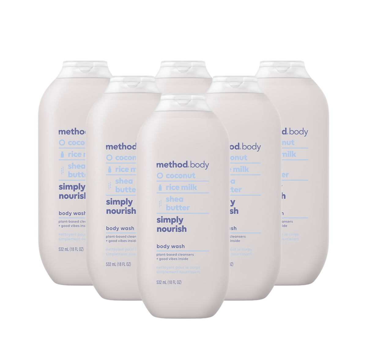 12.png simply nourish body wash 6-count bundle, 108 fl oz - Image 1