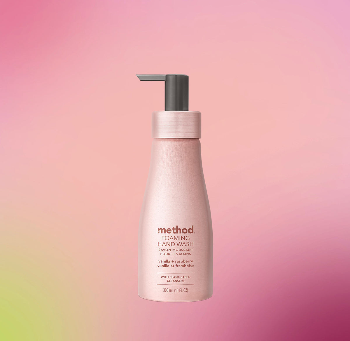 foaming hand wash – vanilla + raspberry, 10 fl oz - Image 2