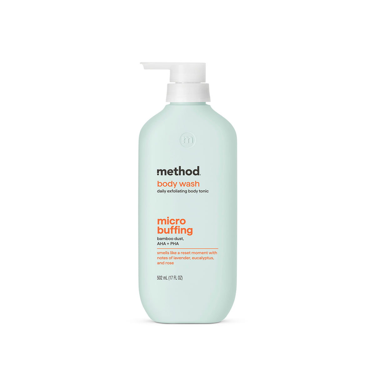 MTHD_FuncBW_17oz_MicroBuff_LER_Front_US_389960ALT.jpg body wash tonic – micro buffing, bamboo dust, AHA + PHA, 17 fl oz - Image 1