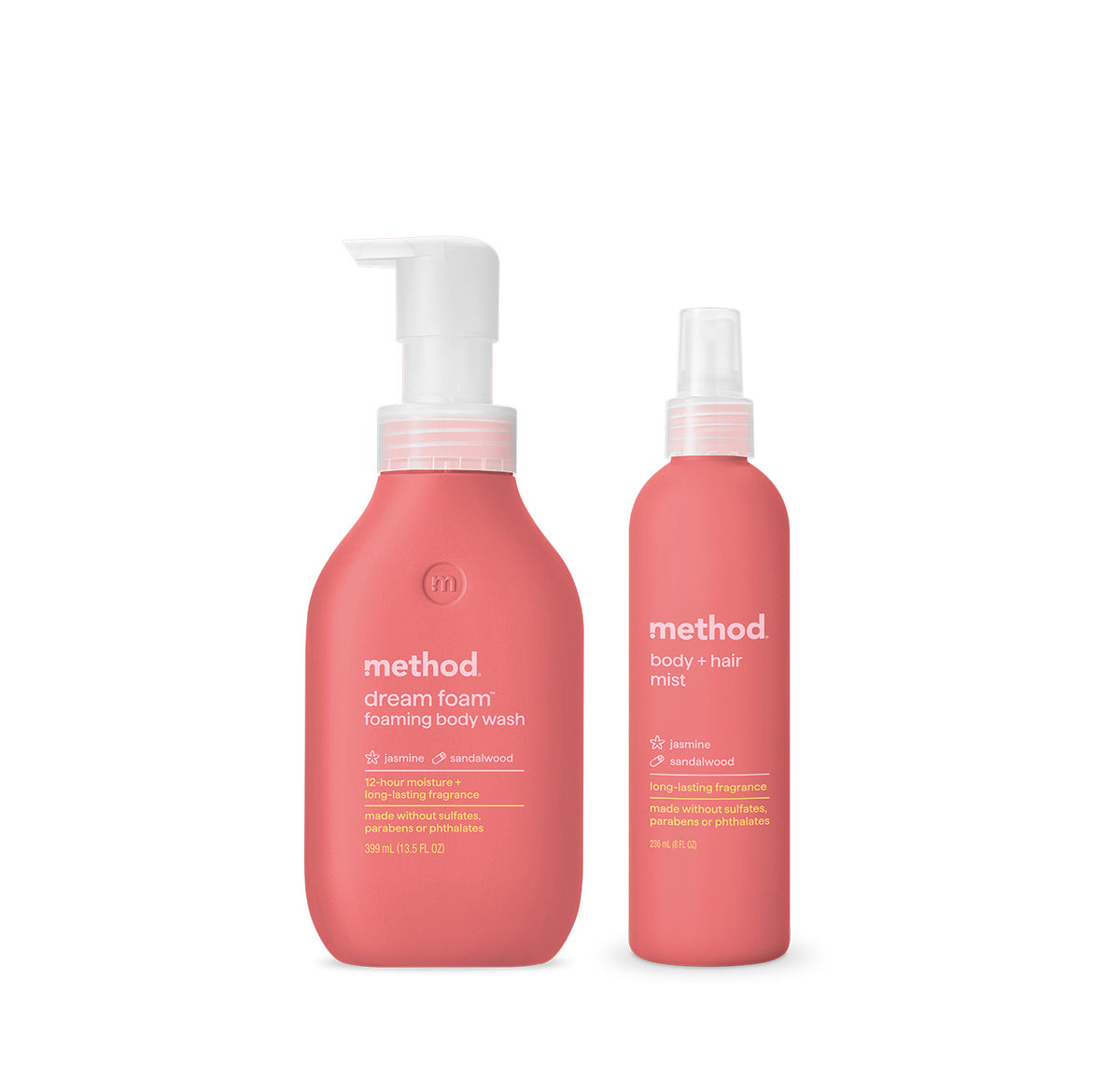 MTHD_JSA-DreamFoam-BodyMist-OnWhite.jpg jasmine + sandalwood body wash + mist duo - Image 1