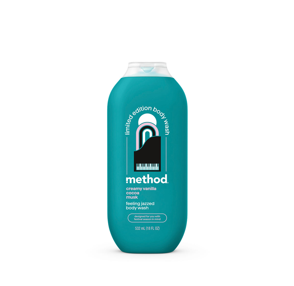 MTHD_LE2.0_BW_18oz_FeelingJazzed_Front_US_381331_1.jpg body wash – feeling jazzed, 18 fl oz - Image 1
