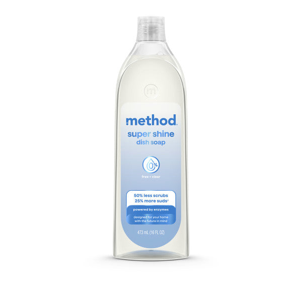 gauwhmtnmmafhhvwvabe.jpg super shine liquid dish soap – free + clear, 16 fl oz - Image 1