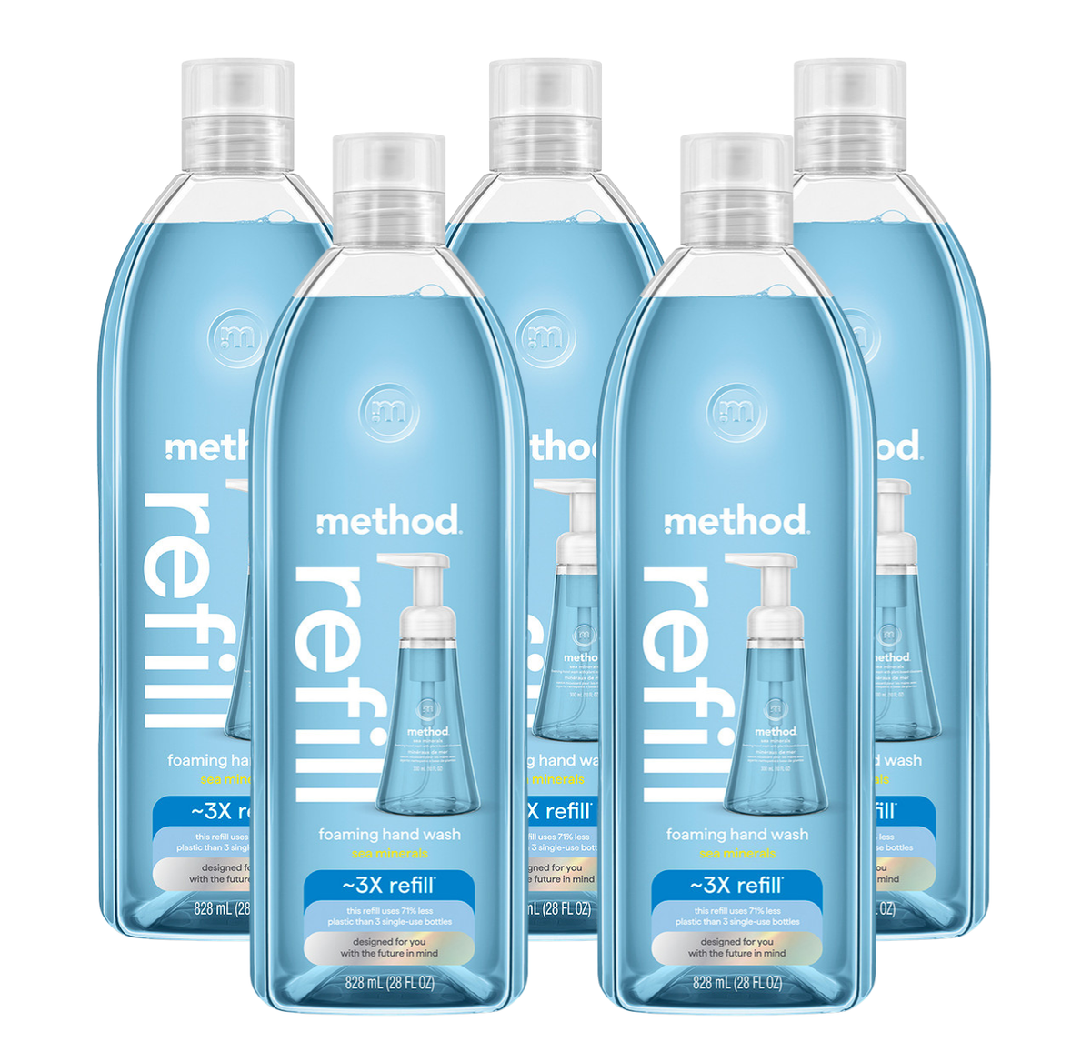 sea_minerals_foaming_refill_5-count_bundle.png sea minerals foaming hand wash refill 5-count bundle, 140 fl oz - Image 1